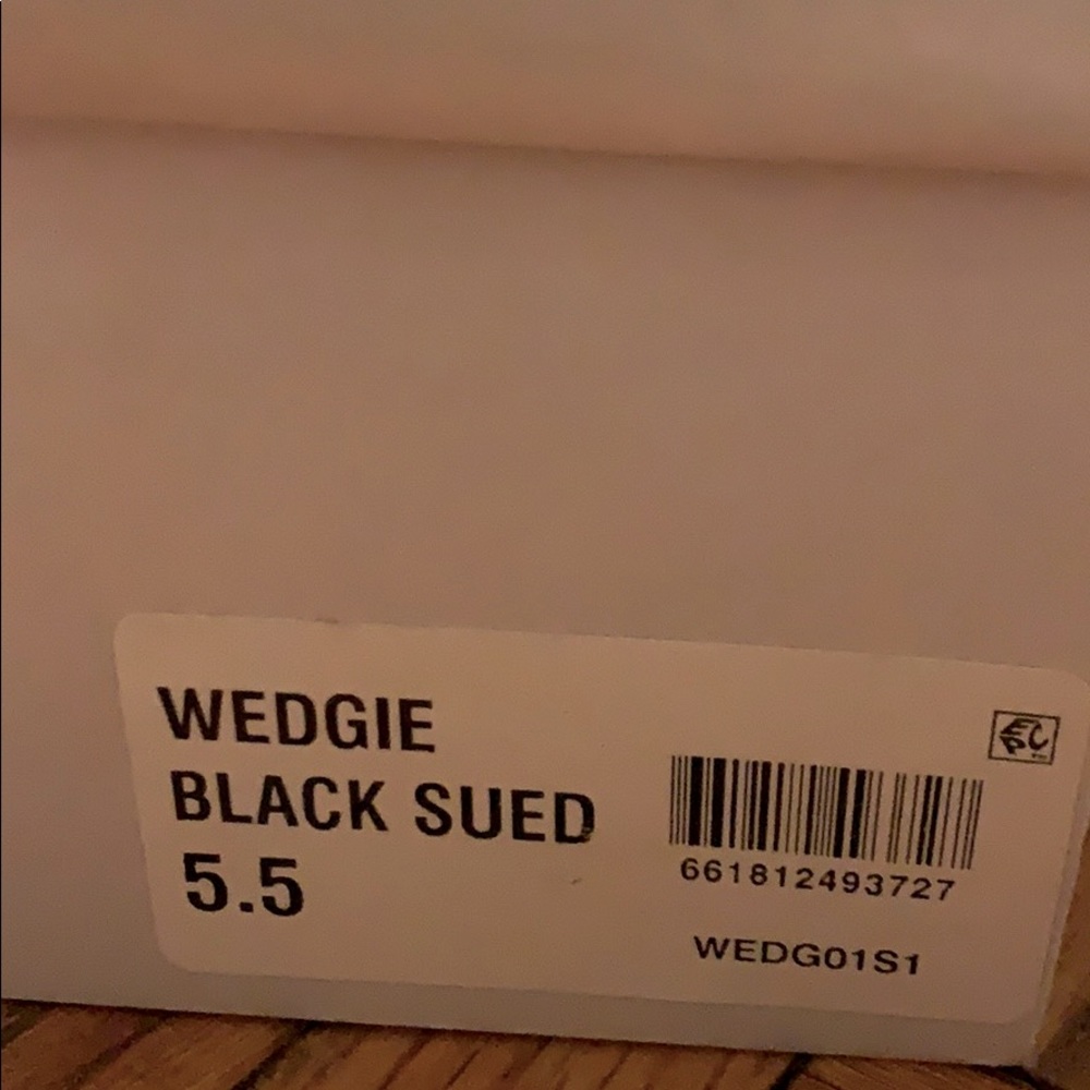 Steve Madden Wedgie Black Sued